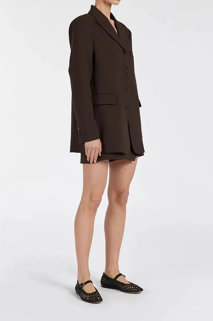 LIV BITTER CHOC BOYFRIEND BLAZER