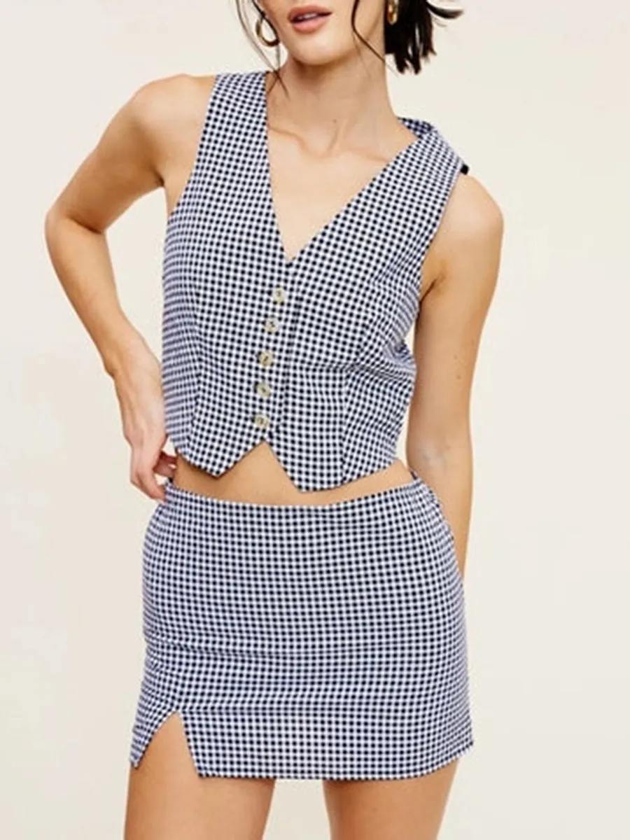 Women's Gingham Mini Skirts