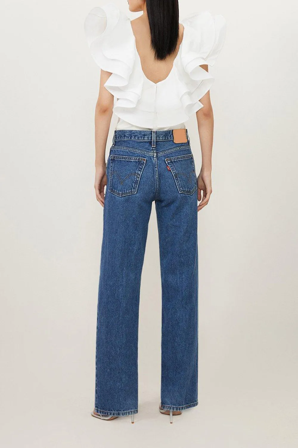 Hand Embellished Vintage Straight Leg Jean