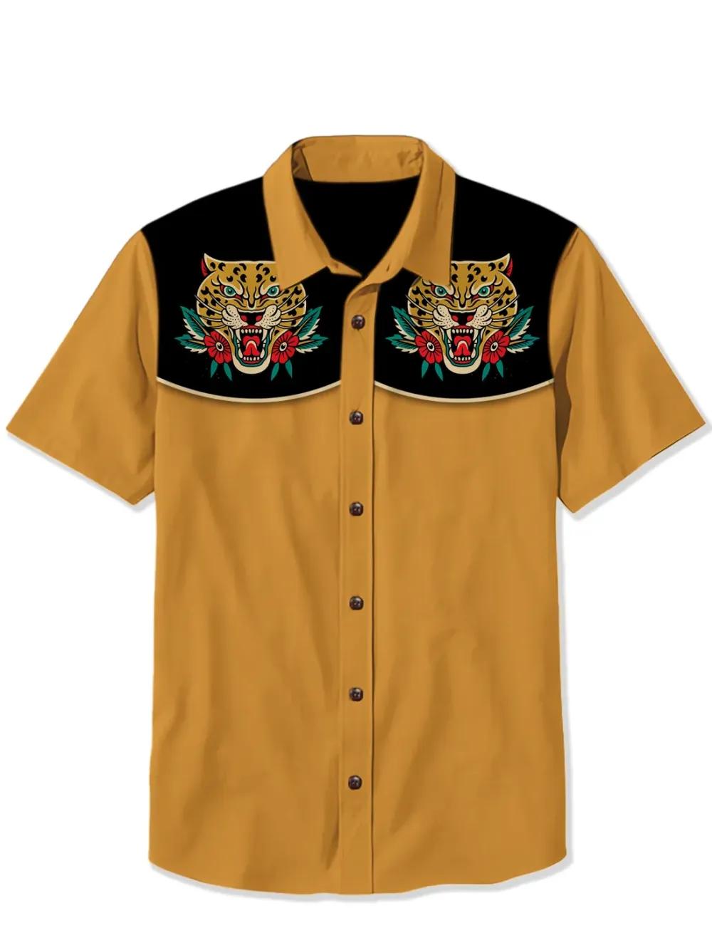Vintage Tiger Flower Shirt