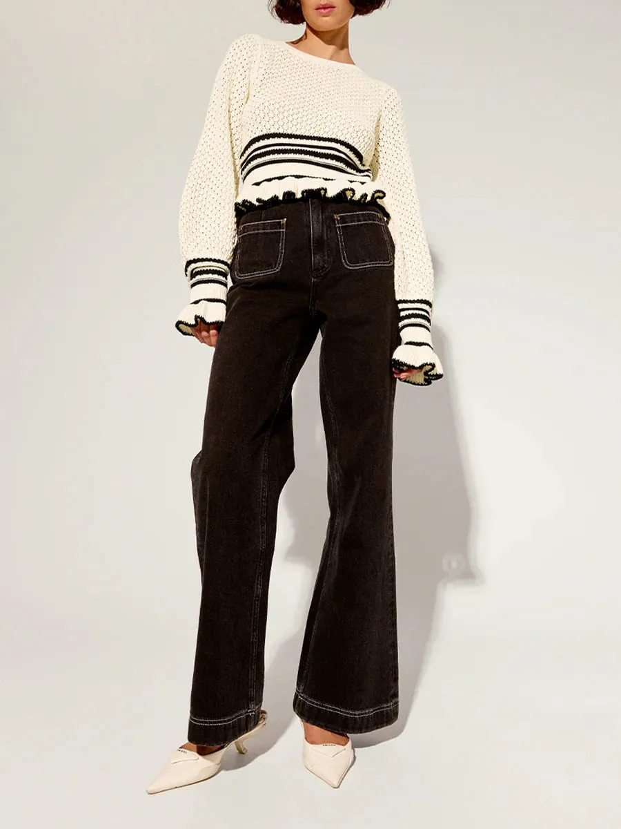Striped Detail Knit Top