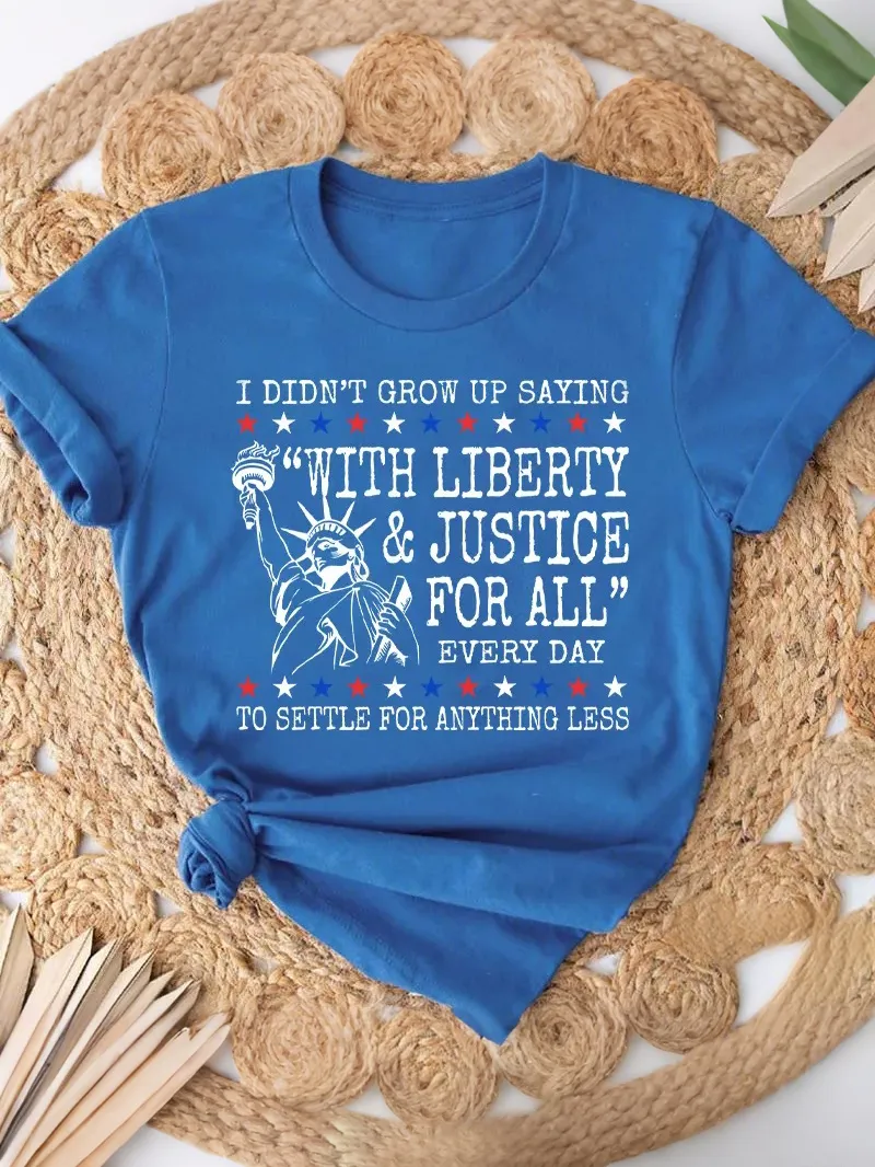 Liberty And Justice For All 4Th Of July Teacher T-Shirt