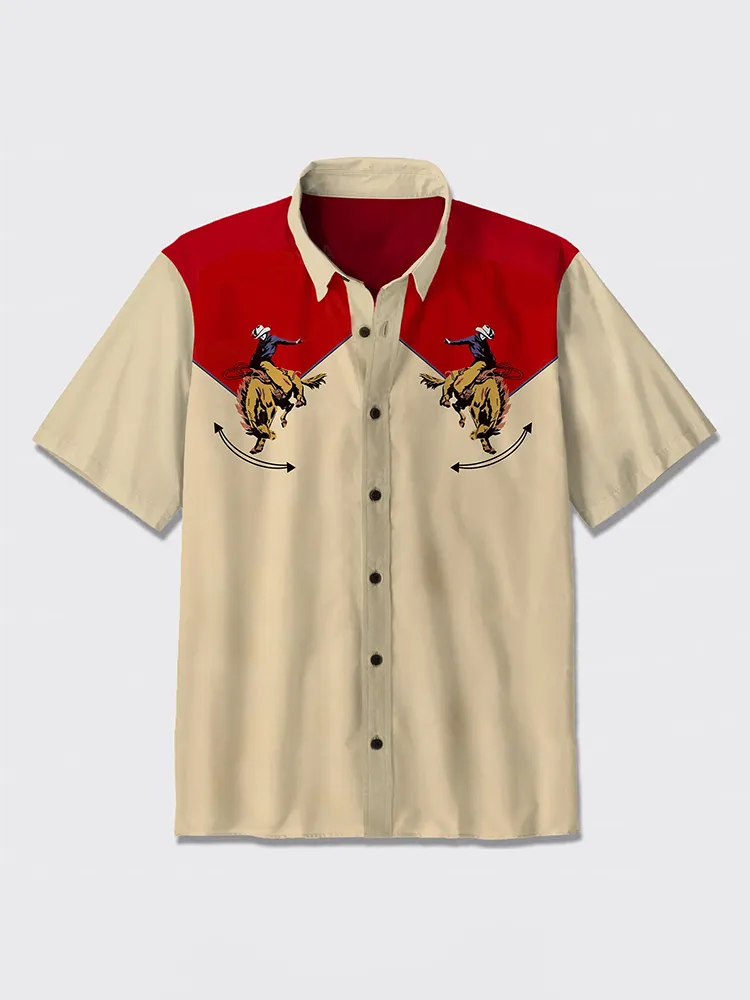 Riding Cowboy Button Up Shirt