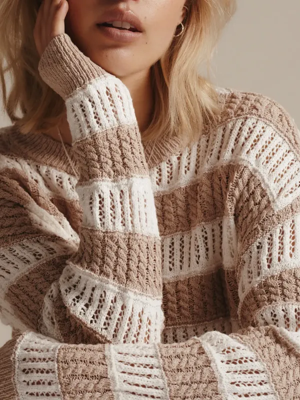 Elementary Striped Knit Sweater