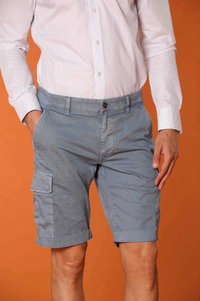 Men'S Stylish Slim Fit Cotton Dark Blue Shorts