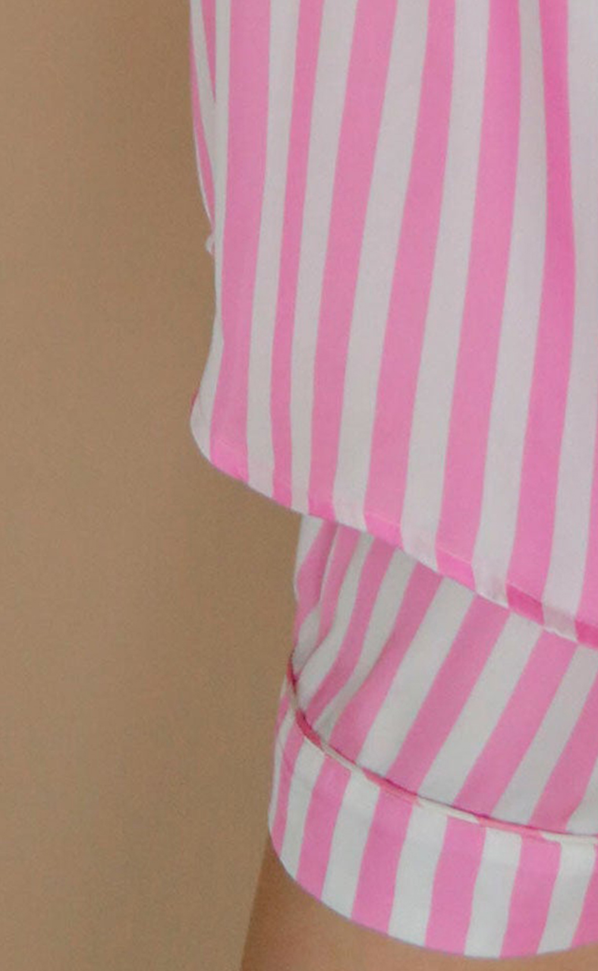 Pink Striped Short Sleeve Set