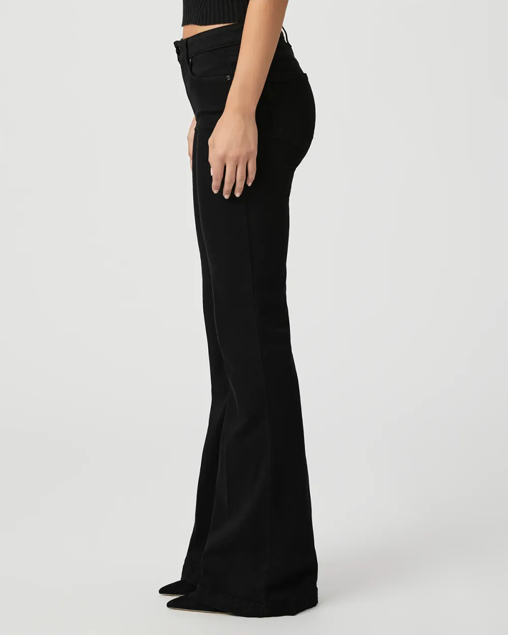 Black Flared High Rise Jeans
