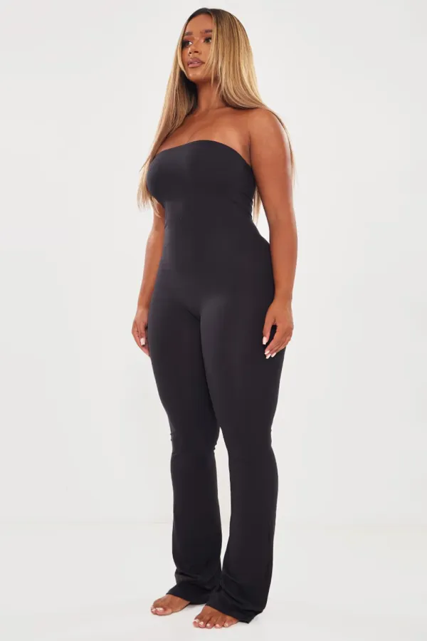 Shape Black Sculpted Bandeau Jumpsuit