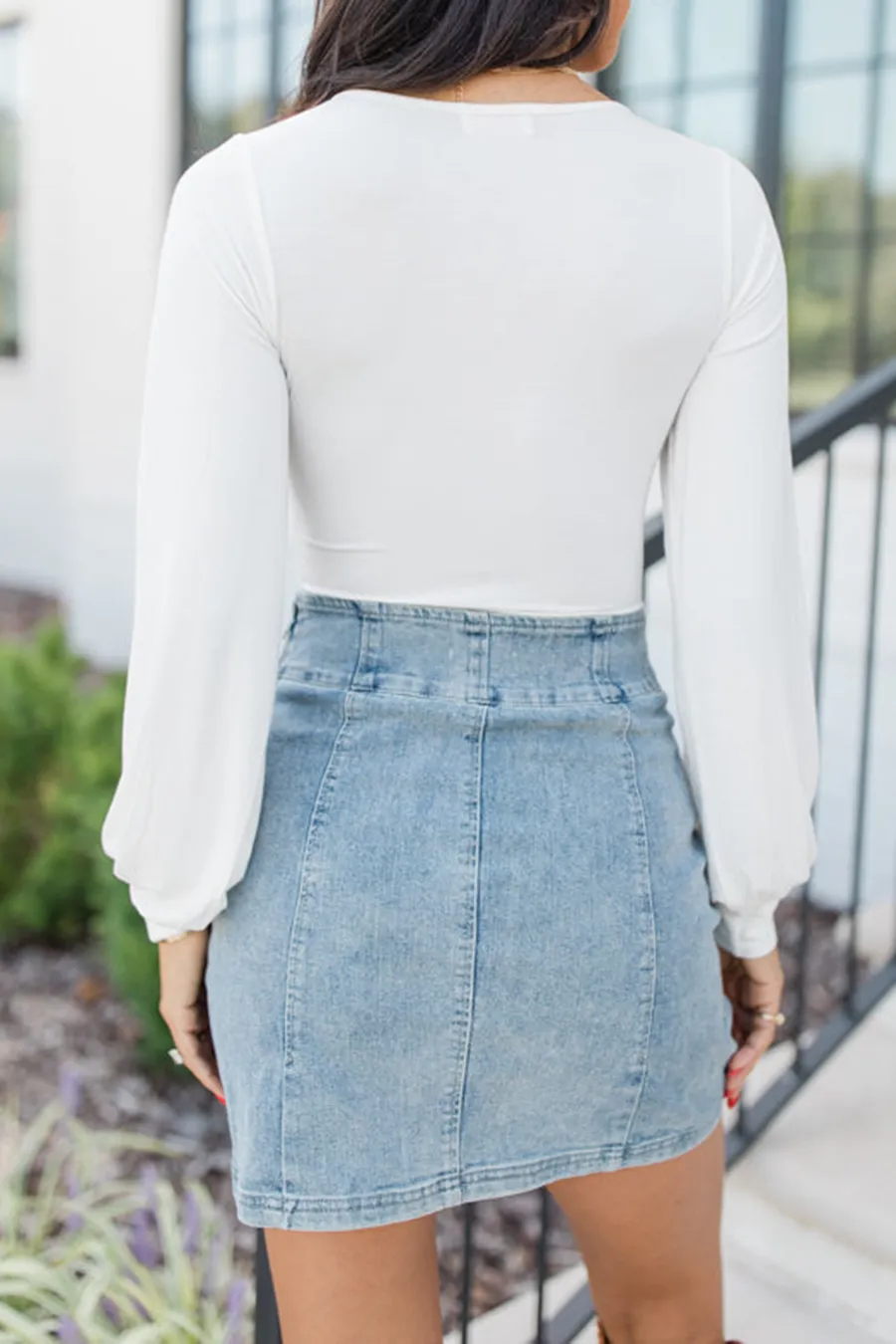 White Crew Neck Bodysuit