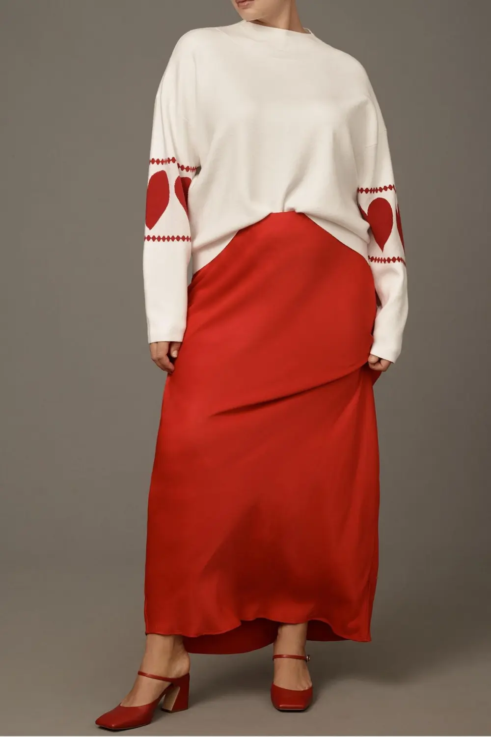 Crimson Mock Neck Sweater