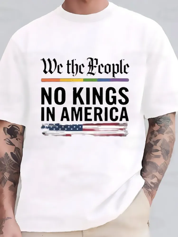 No Kings In America Shirt Anti Trump Unisex T-Shirt