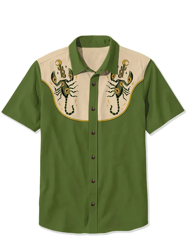 Western Cactus And Scorpions Shirt