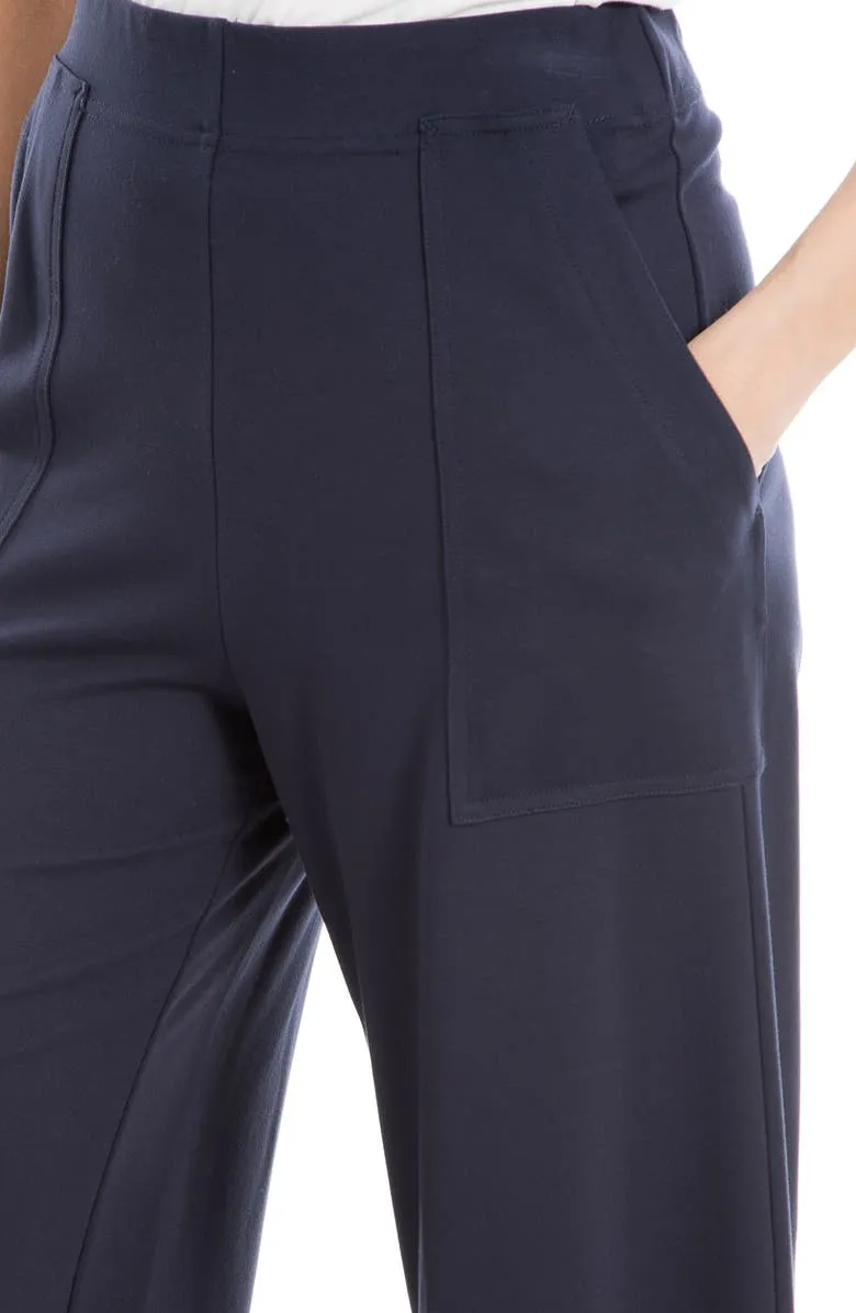 Ponte Crop Wide Leg Pull-On Pants