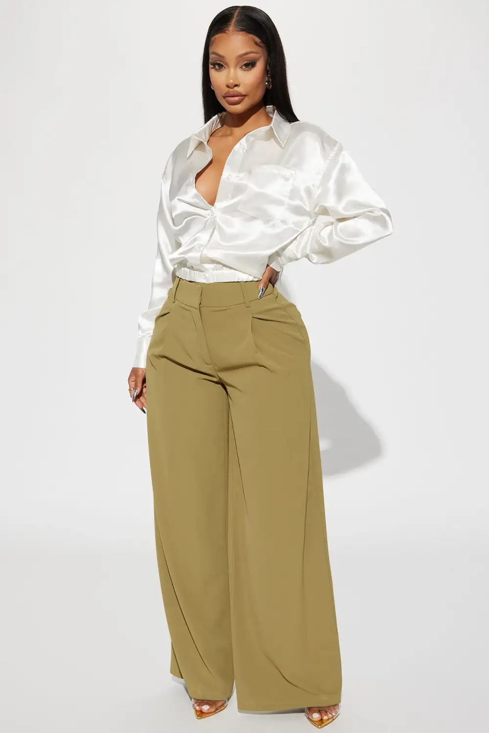 Katana Satin Shirt - Off White
