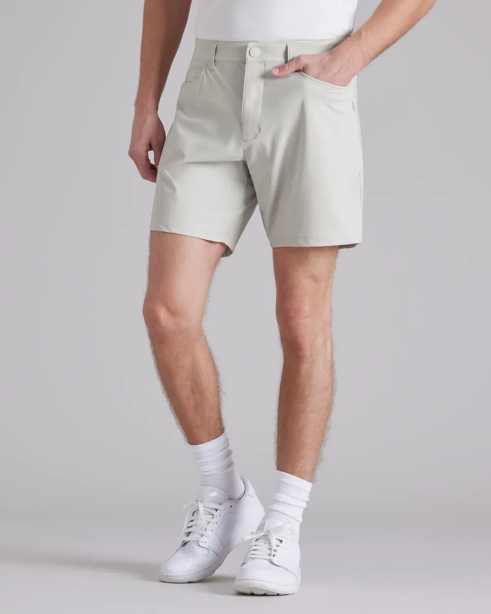 Gray Slim - Fit Men's Shorts