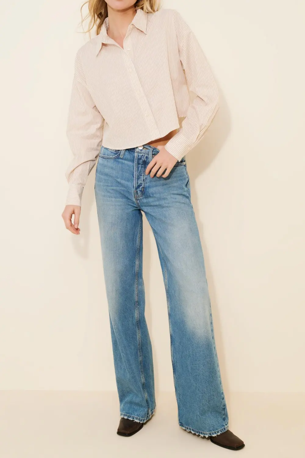 Striped Crop Shirt