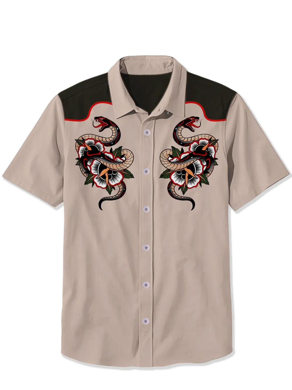 Snake Traditional Old School Tattoo Shirt
