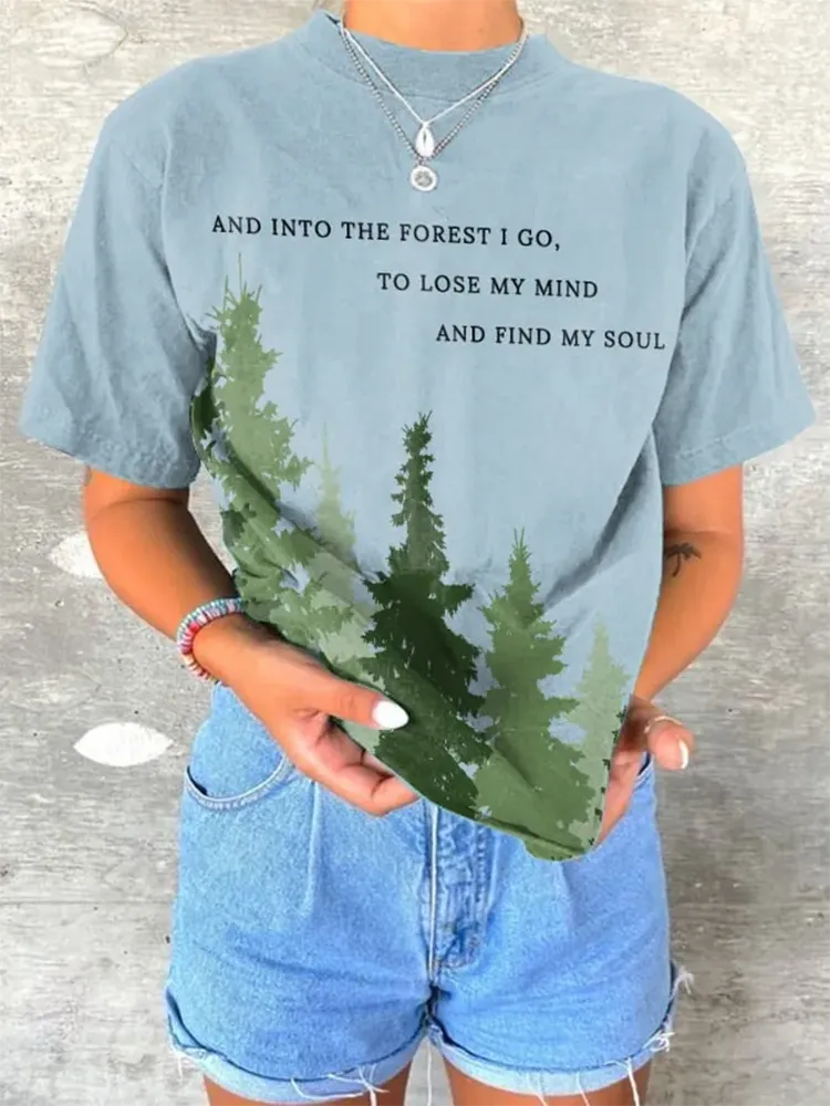 Women'S National Park Conservation Print Crew Neck T-Shirt