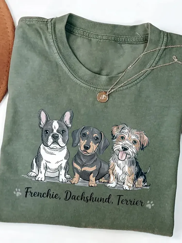 Comfort Colors Cute Dog Retro T-Shirt