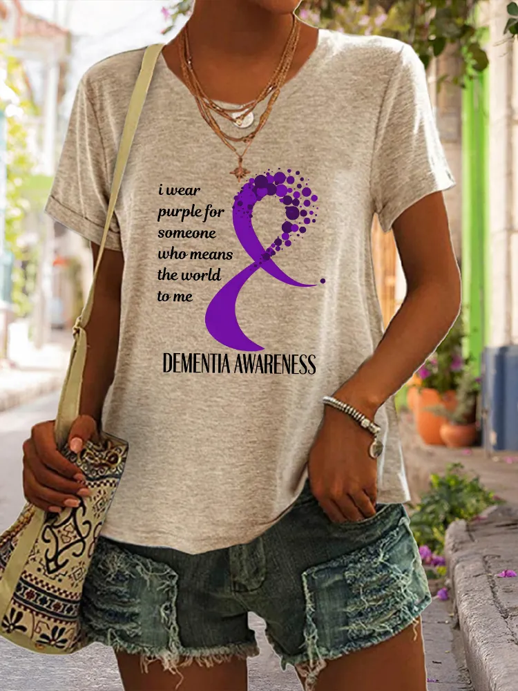 Women'S Dementia Awareness Short-Sleeved T-Shirt