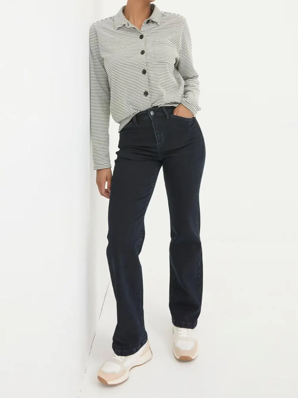 Dark Blue Wide Leg Jeans