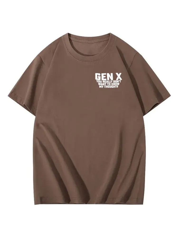 T-Shirt Gen X Round-Neck Short-Sleeved T-Shirt