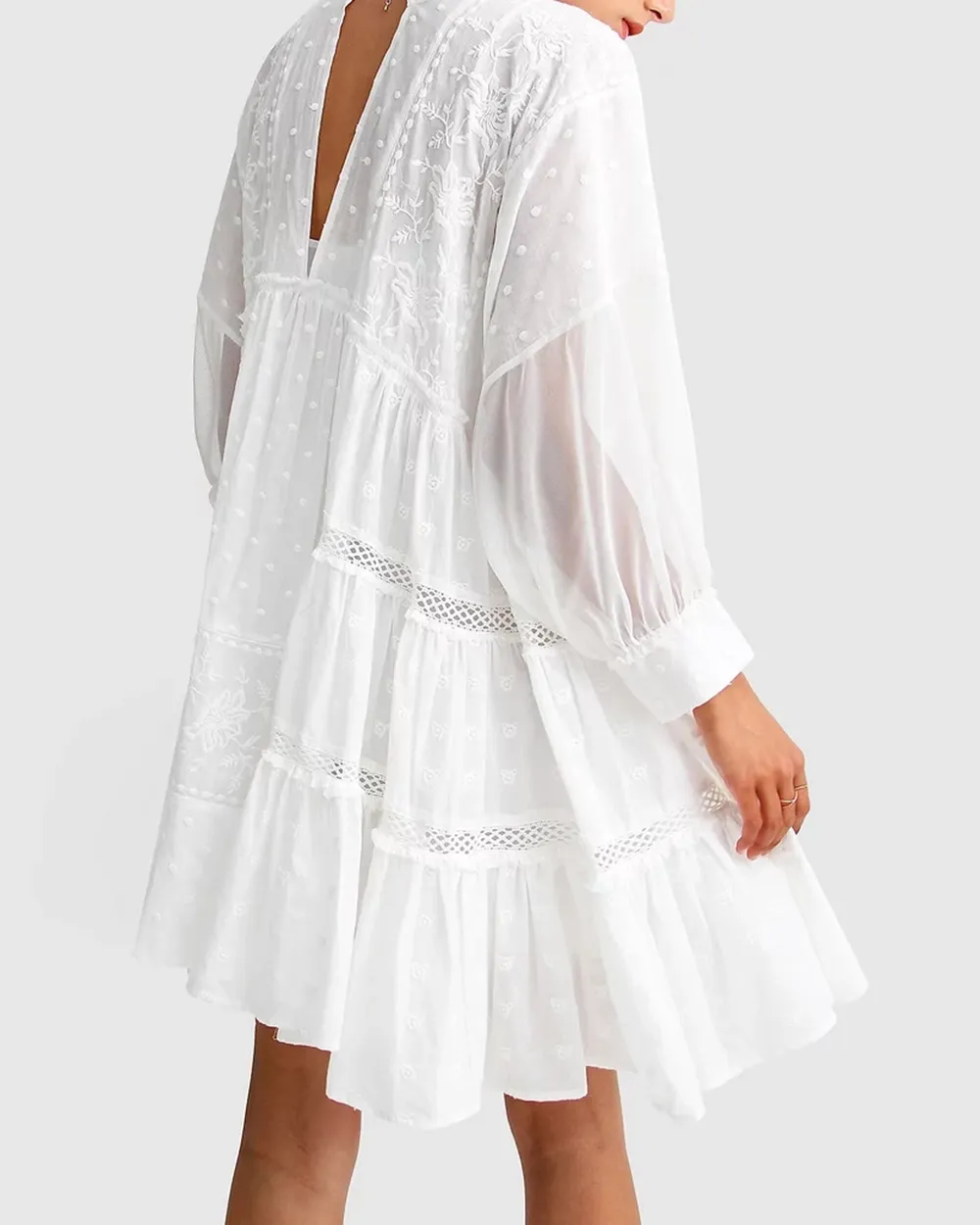 Oversized Lace Mini Dress