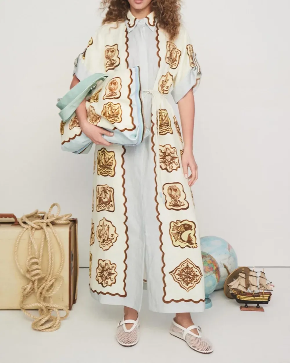 Shirt Button Maxi Dress