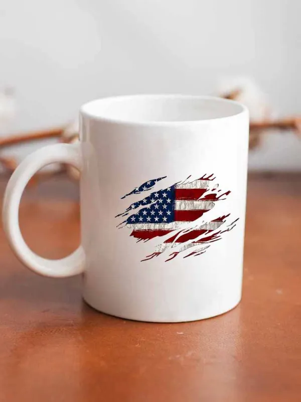 A Mug With Double-Sided Printed National Flag