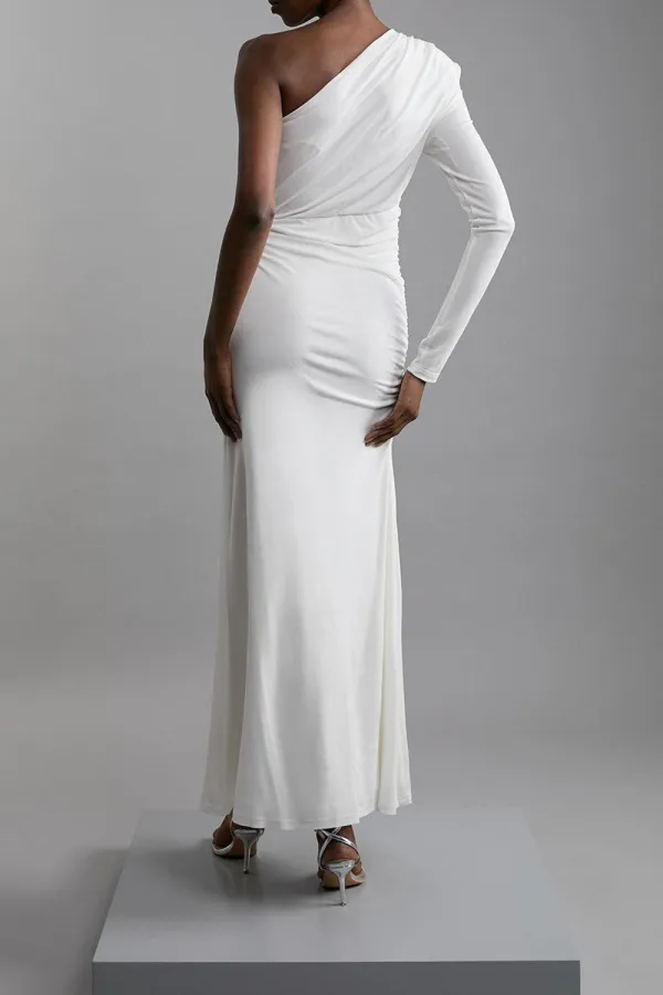 Premium Viscose Jersey Hardware Maxi Dress