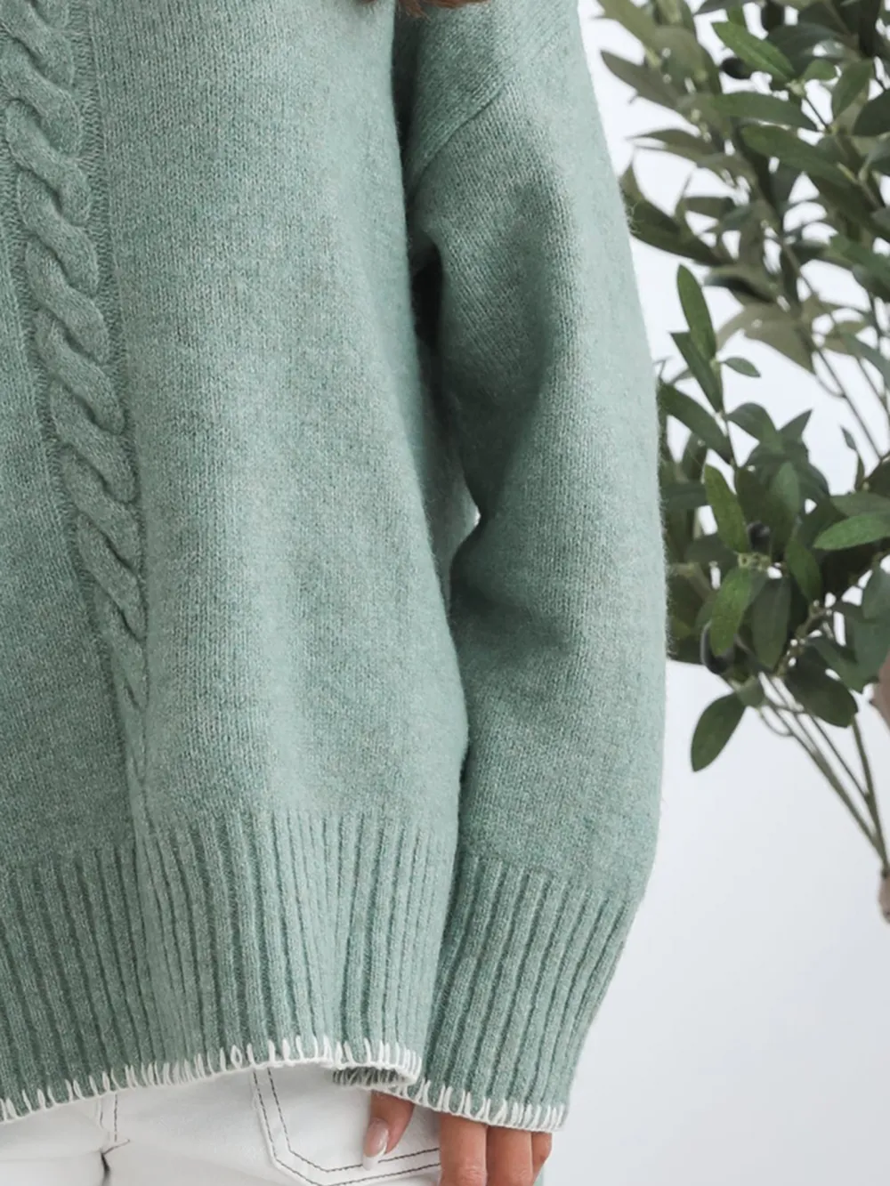 Casual Style Crew Neck Knits