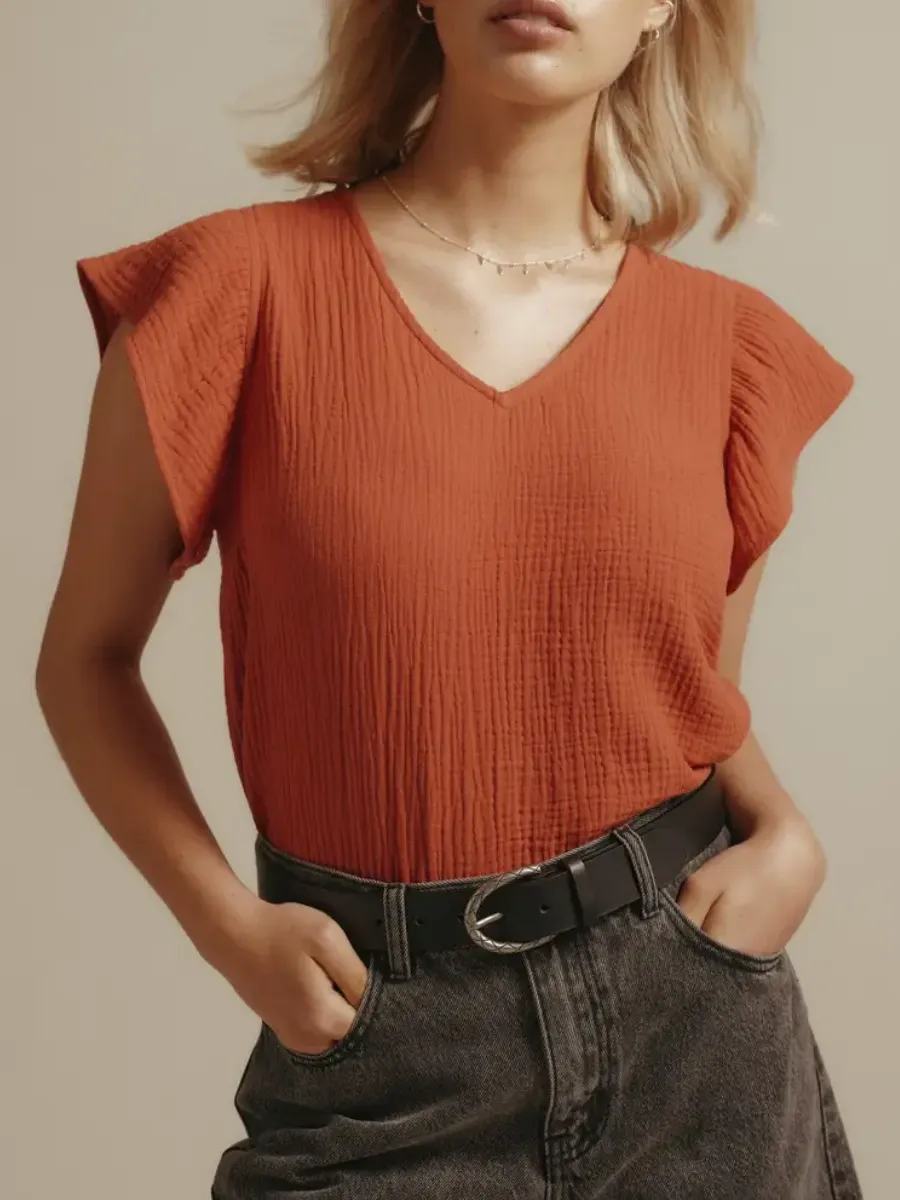 Elementary Frill Detail Blouse