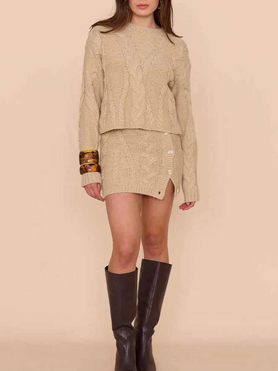 Chunky Linked Cable Knit Sweater