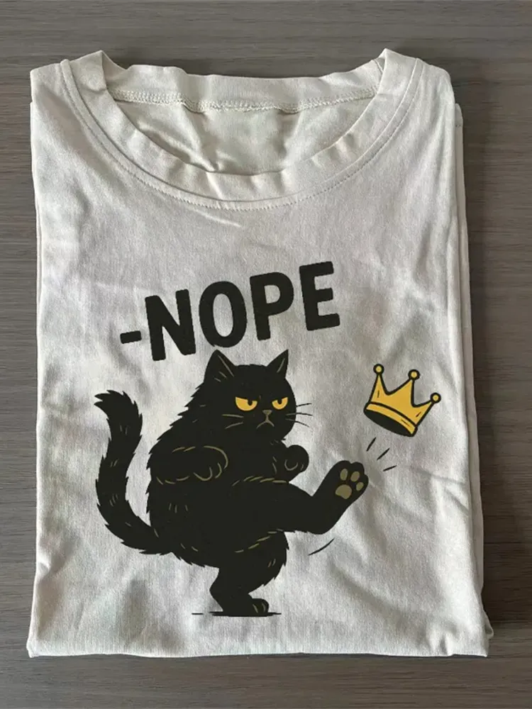 No Kings In America Black Cat T-Shirt