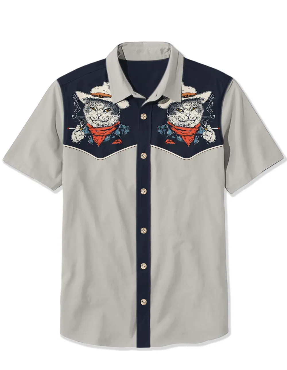 Western Smoking Cowcat Shirt
