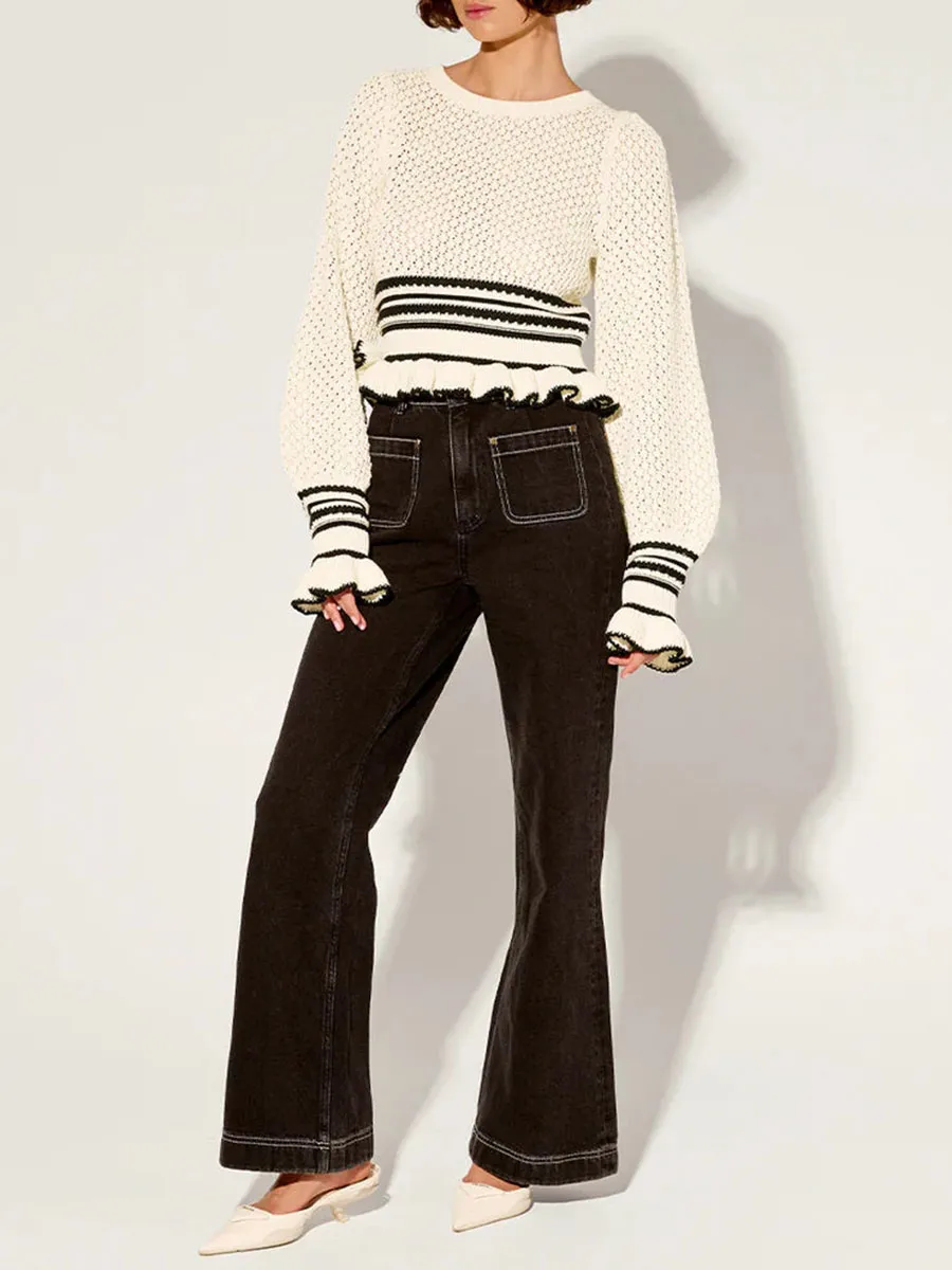 Striped Detail Knit Top