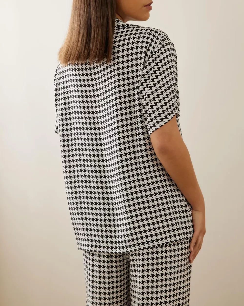 Houndstooth Long PJ Set