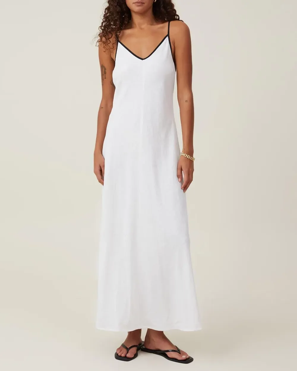 V-Neck Sleeveless Maxi Dress
