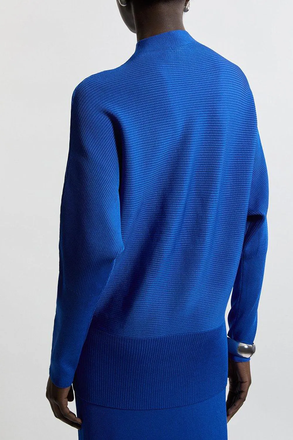 Slinky Drape Batwing Sleeve Knit Top