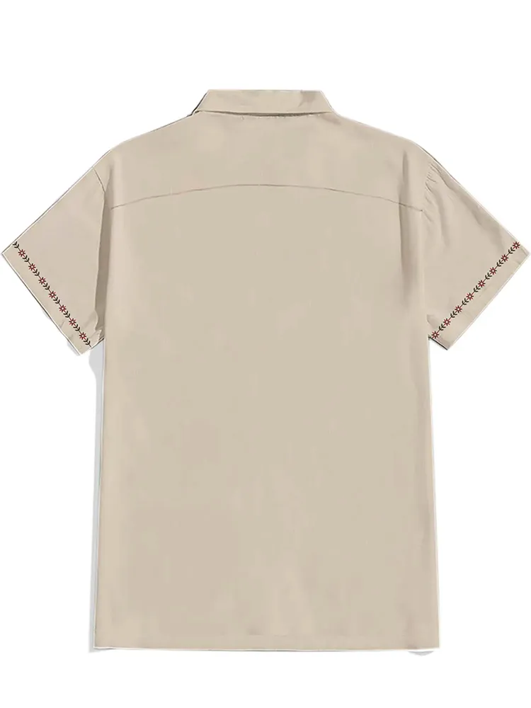 Vintage FlowerCuban Collar Shirt