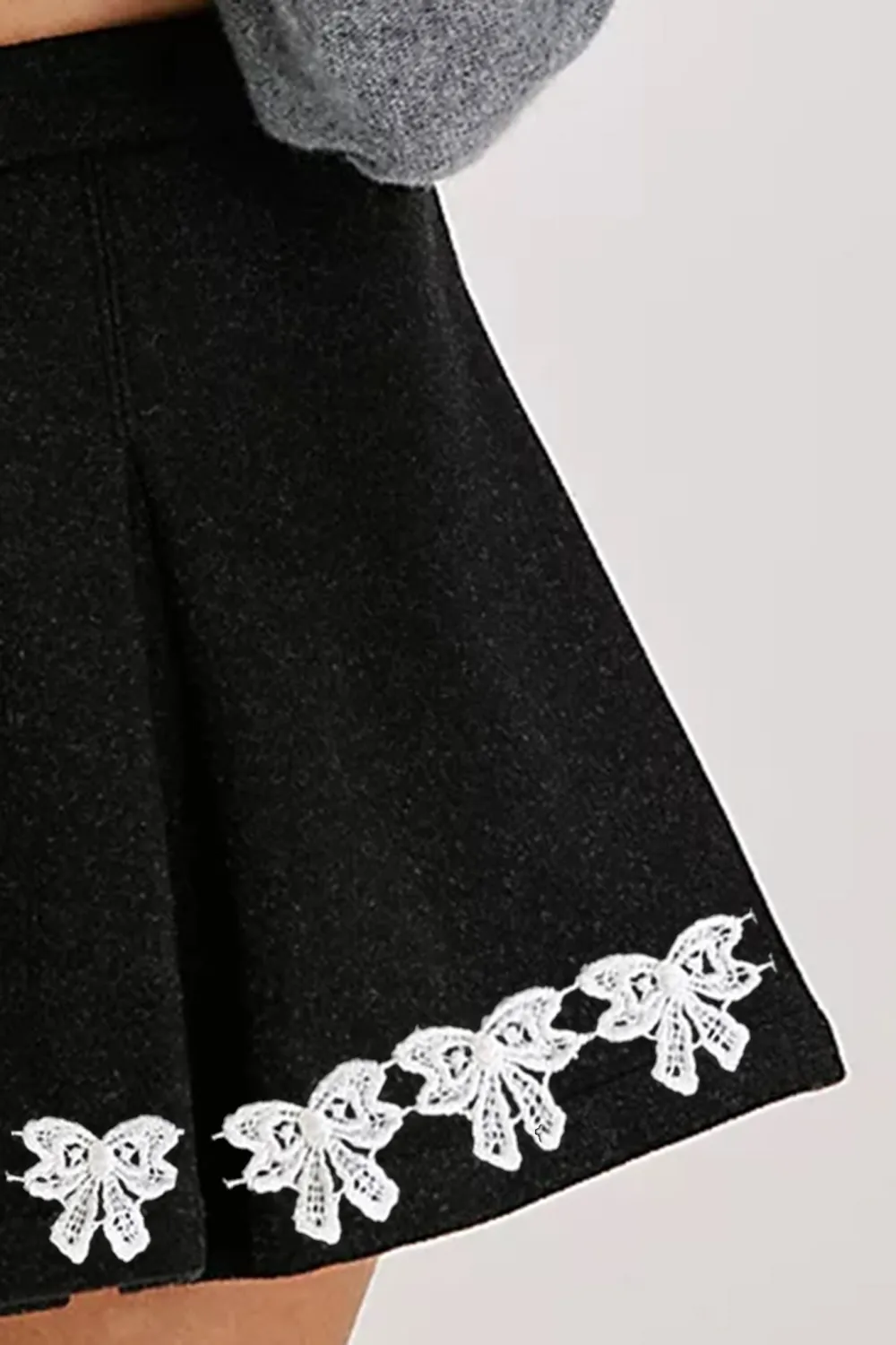 Pleated High Waisted Mini Skirt