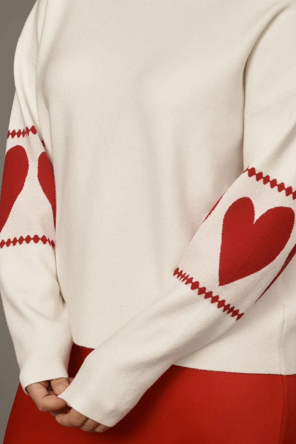 Crimson Mock Neck Sweater