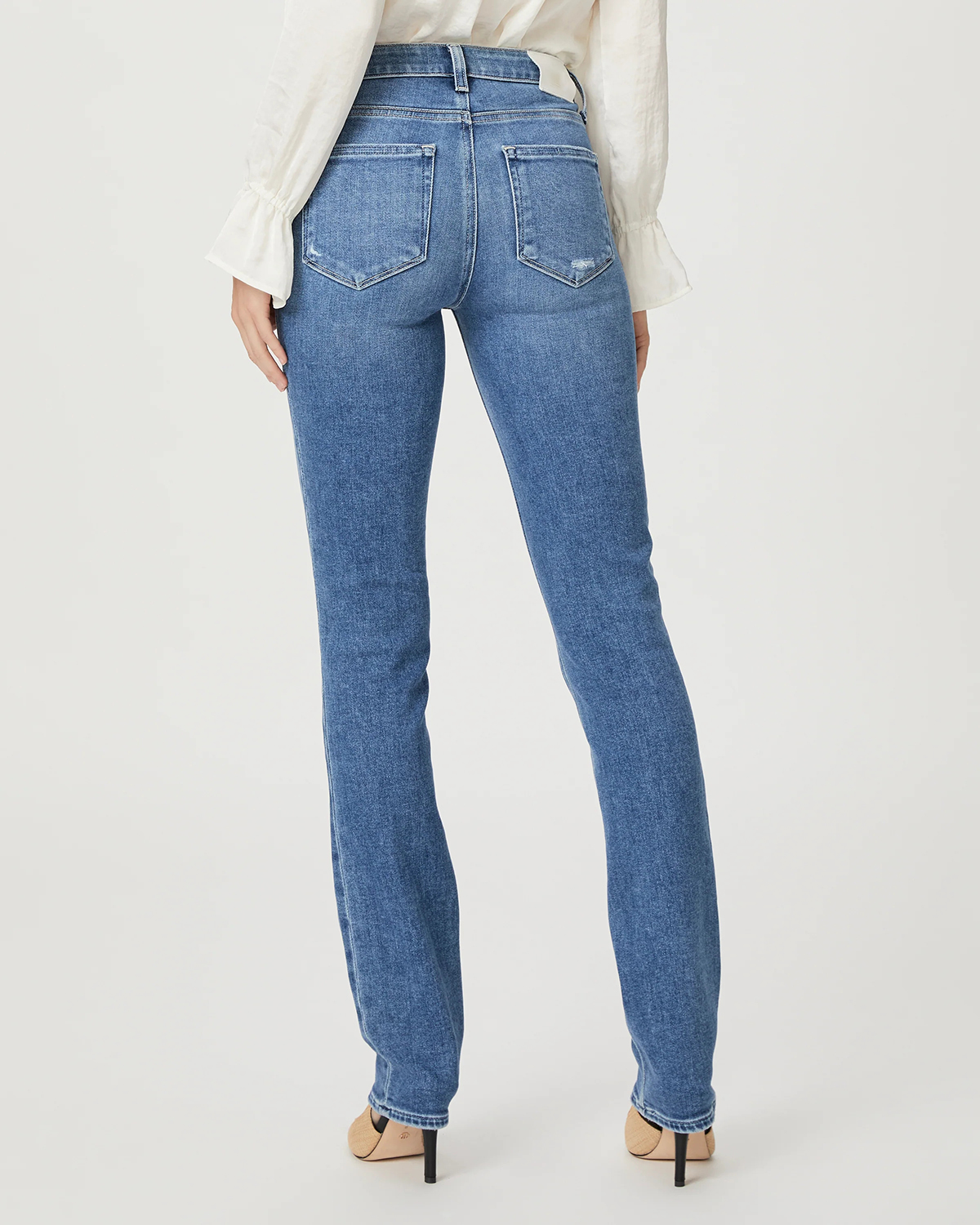Light Blue Straight Leg Jeans