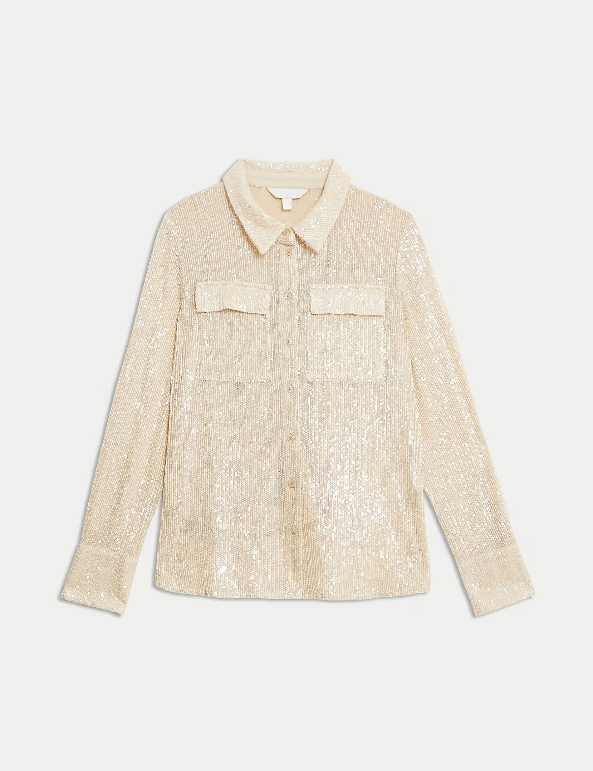 Sequin Collared Shirt