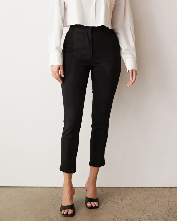 High Waisted Slim Leg Pants