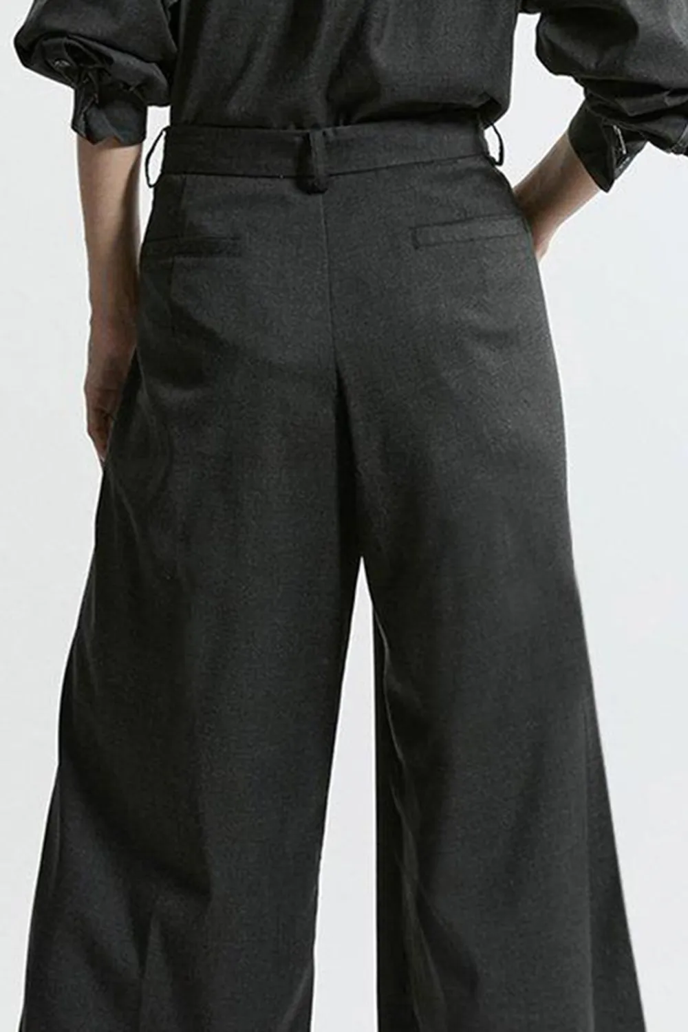 Tailored Wide Leg Darted Trousers