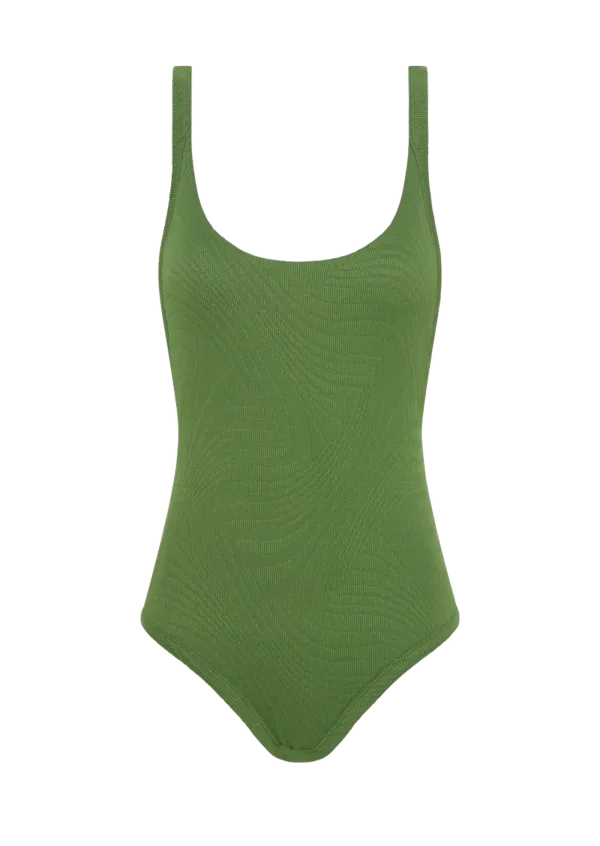 Solid Color One Piece Swim