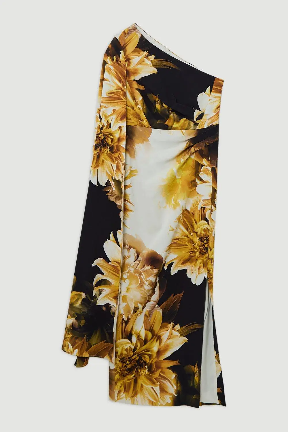 Random Printing Viscose Jersey Hardware Maxi Dress