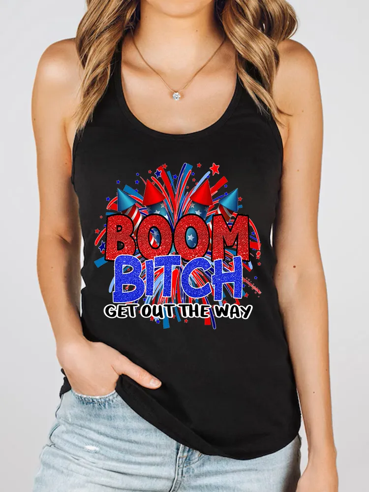 Women'S Boom Bitch Get Out The Way Round-Necked Sleeveless Vest