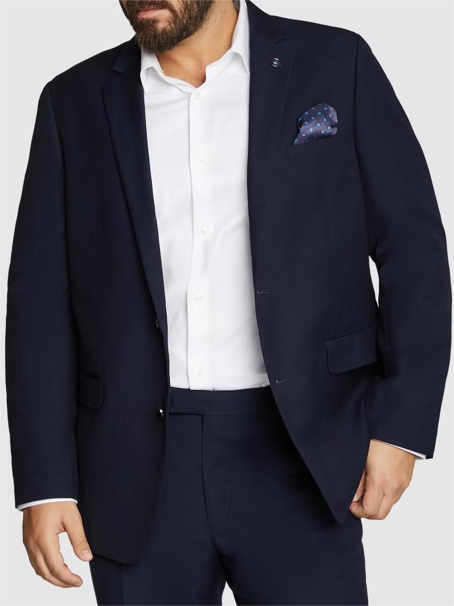 BLUE SLIM FIT SOLID FORMAL BLAZER
